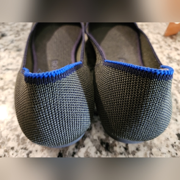 Rothy Flat Captoe Gray Navy Captoe - Picture 4 of 6